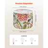 VEVOR Drum Lamp Shade 2 Set, 13 in Top x 13 in Bottom x 10 in High, Medium Drum Linen Lampshade, Replacement Lamp Shade for Table Lamps Floor Lamps Pendant Lights, Easy Assembly Required (Dark Floral)