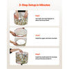 VEVOR Drum Lamp Shade 2 Set, 13 in Top x 13 in Bottom x 10 in High, Medium Drum Linen Lampshade, Replacement Lamp Shade for Table Lamps Floor Lamps Pendant Lights, Easy Assembly Required (Dark Floral)