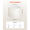 VEVOR Drum Lamp Shade 2 Set, 13 in Top x 13 in Bottom x 10 in High, Medium Drum Linen Lampshade, Replacement Lamp Shade for Table Lamps Floor Lamps Pendant Lights, Easy Assembly Required (Light Linen)
