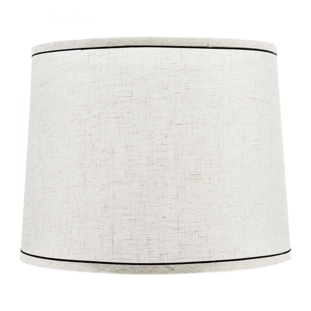 VEVOR Lamp Shade 2 Set, 11 in Top x 13 in Bottom x 10 in High (Spider Fitter), Medium Lampshade with Harp, Replacement Lamp Shade for Table & Floor Lamps Pendant Lights, Light Linen with Black Edge