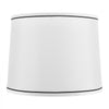 VEVOR Lamp Shade 2 Set, 11 in Top x 13 in Bottom x 10 in High (Spider Fitter), Medium Lampshade with Harp, Replacement Lamp Shade for Table & Floor Lamps Pendant Lights, White with Black Edge