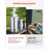 VEVOR Charcoal Chimney Starter, 4 lbs Large Capacity Coal Fireplace, Heavy Duty BBQ Steel Chimney Starter for Charcoal Grill and Barbecues, Compact On-the-Go Carbon Lighter and BBQ Grill Tool, Silver