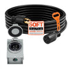 VEVOR 30 Amp Generator Cord and Power Inlet Box, 50 FT, 125/250V NEMA L14-30P to L14-30R Heavy Duty Extension Power Cord, SJTW 10 Gauge 7500W, Pre-Drilled Inlet Box, for Generator to House, ETL Listed