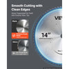 VEVOR Chop Saw Blade 14-in 66 Teeth Cermet-Tipped Metal Cold Cutting Blade, Compatible with Chop Saws, 4000 Cuts, Cutting Smooth Surfaces with No Burrs, Noise Reduction and Heat Dissipation Holes