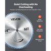 VEVOR Chop Saw Blade 14-in 66 Teeth Cermet-Tipped Metal Cold Cutting Blade, Compatible with Chop Saws, 4000 Cuts, Cutting Smooth Surfaces with No Burrs, Noise Reduction and Heat Dissipation Holes