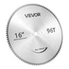 VEVOR Chop Saw Blade 16-in 96 Teeth Cermet-Tipped Metal Cold Cutting Blade, Compatible with Chop Saws, 4000 Cuts, Cutting Smooth Surfaces with No Burrs, Noise Reduction and Heat Dissipation Holes