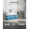 VEVOR Condensate Removal Pump, 1/50 HP, 65 GPH, 15 ft Lift, 1/2 Gal Tank Automatic AC Condensation Pump with Float Switch & 20 ft Hose for Air Conditioner, Dehumidifier, Furnace, Ice Maker Water Drain