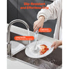 VEVOR Dish Brush, 4 Pack Kitchen Scrub Brushes with PP Handle, Dish Cleaning Brushes with Curved Bristles, Ideal for Pots, Pans, Sink and Stove, 2 Gray + 2 Orange