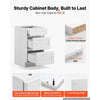 VEVOR White Shaker Base Cabinet Ready to Assemble, 18"W Unassembled Cabinet, 18" W x 24" D x 34.5" H, with 3 Drawers, Soft-Close Hardware, Fine Edge Banding, for Home, Office, and Laundry Room