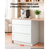 VEVOR White Shaker Base Cabinet Ready to Assemble, 30"W Unassembled Cabinet, 30" W x 24" D x 34.5" H, with 3 Drawers, Soft-Close Hardware, Fine Edge Banding, for Home, Office, and Laundry Room