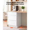 VEVOR White Shaker Base Cabinet Ready to Assemble, 24"W Unassembled Cabinet, 24" W x 24" D x 34.5" H, with 3 Drawers, Soft-Close Hardware, Fine Edge Banding, for Home, Office, and Laundry Room