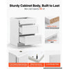 VEVOR White Shaker Base Cabinet Ready to Assemble, 24"W Unassembled Cabinet, 24" W x 24" D x 34.5" H, with 3 Drawers, Soft-Close Hardware, Fine Edge Banding, for Home, Office, and Laundry Room