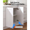 VEVOR White Shaker Base Cabinet Ready to Assemble, 24"W Unassembled Cabinet, 24" W x 24" D x 34.5" H, with 2 Doors, Adjustable Shelf, Soft-Close Hardware, for Home, Office, and Laundry Room