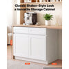 VEVOR White Shaker Base Cabinet Ready to Assemble, 36"W Unassembled Cabinet, 36" W x 24" D x 34.5" H, with 2 Doors, 2 Drawers, Adjustable Shelf, Soft-Close Hardware, for Home, Office, and Laundry Room