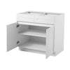 VEVOR White Shaker Base Cabinet Ready to Assemble, 36"W Unassembled Cabinet, 36" W x 24" D x 34.5" H, with 2 Doors, 2 Drawers, Adjustable Shelf, Soft-Close Hardware, for Home, Office, and Laundry Room