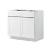 VEVOR White Shaker Base Cabinet Ready to Assemble, 36"W Unassembled Cabinet, 36" W x 24" D x 34.5" H, with 2 Doors, 2 Drawers, Adjustable Shelf, Soft-Close Hardware, for Home, Office, and Laundry Room