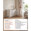 VEVOR White Shaker Base Cabinet Ready to Assemble, 48"W Unassembled Sink Base Cabinet, 48" W x 24" D x 34.5" H, with 3 Doors, Soft-Close Hardware, Fine Edge Banding, for Home, Office, and Laundry Room