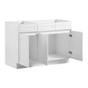 VEVOR White Shaker Base Cabinet Ready to Assemble, 48"W Unassembled Sink Base Cabinet, 48" W x 24" D x 34.5" H, with 3 Doors, Soft-Close Hardware, Fine Edge Banding, for Home, Office, and Laundry Room