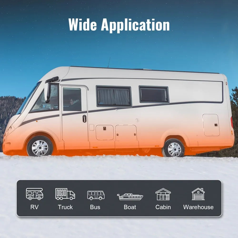 VEVOR Diesel Air Heater 12V 2KW Bluetooth App LCD Display for Car Bus RV