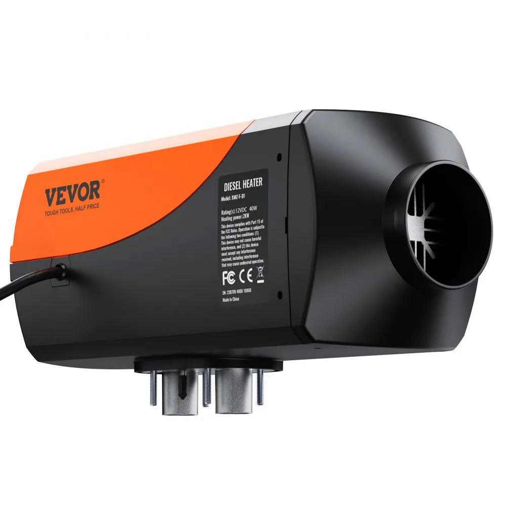 VEVOR Diesel Air Heater 12V 2KW Bluetooth App LCD Display for Car Bus RV