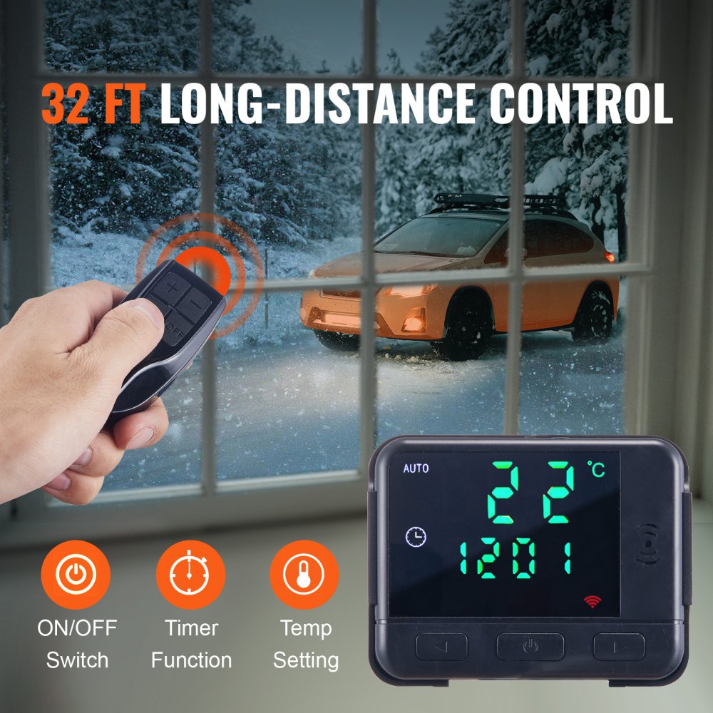 VEVOR Diesel Air Heater, 12V 8KW All-on-one Diesel Heater with Remote Control and LCD Display, 5L Fuel Tank Portable Diesel Parking Heater, Rapid Heating for RV Trailer Camper Van Boat