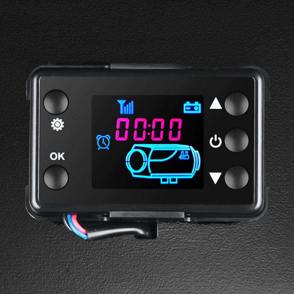 VEVOR 5KW Diesel Air Heater All in One 12V Diesel Parking Heater Silencer 5000W Diesel Heater Remote Control with LCD Switch for RV Motorhome Bus and Trailer