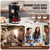 VEVOR Coffee Maker with Grinder, 10 Cup Coffee Machine, Grind and Brew Coffee Maker with 3 Brew Strength Control, Drip Coffee Maker with Adjustable Grinding Coarseness, for Home Office Restaurant