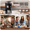 VEVOR Coffee Maker with Grinder, 8 Cup Programmable Coffee Machine, Grind and Brew Coffee Maker with 24-Hour Timer for Auto Brew, Reusable Filter, for Home Office Restaurant
