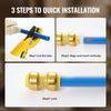 VEVOR Pipe Fittings, 3/4" 12PCS Brass Pipe Fittings, Straight-Through Push-Fit Pipe Connector Brass Air Fittings, Heavy Duty Plumbing Fittings Adapter for Heating/Shower Systems, Water Pipes