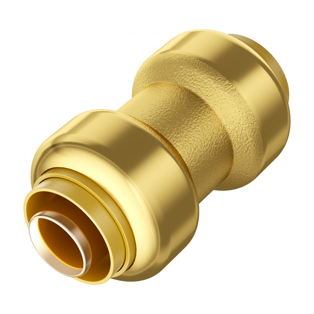 VEVOR Pipe Fittings, 3/4" 12PCS Brass Pipe Fittings, Straight-Through Push-Fit Pipe Connector Brass Air Fittings, Heavy Duty Plumbing Fittings Adapter for Heating/Shower Systems, Water Pipes