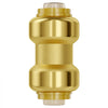 VEVOR Pipe Fittings, 3/4" 12PCS Brass Pipe Fittings, Straight-Through Push-Fit Pipe Connector Brass Air Fittings, Heavy Duty Plumbing Fittings Adapter for Heating/Shower Systems, Water Pipes