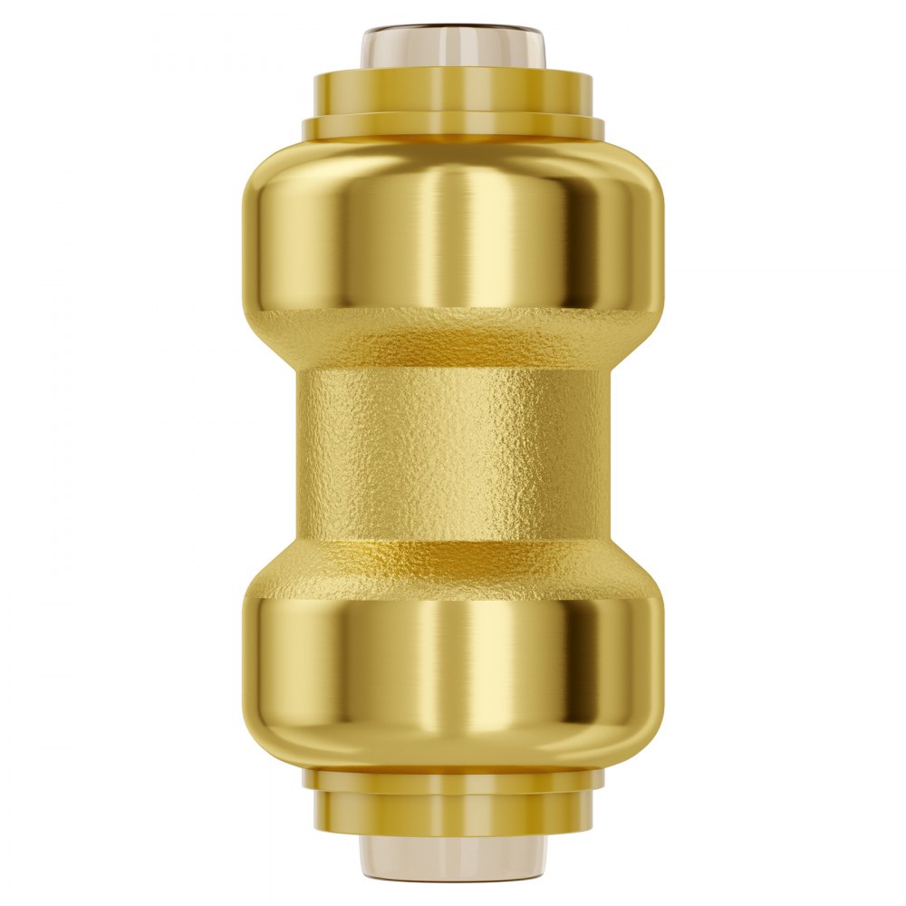 VEVOR Pipe Fittings, 3/4" 12PCS Brass Pipe Fittings, Straight-Through Push-Fit Pipe Connector Brass Air Fittings, Heavy Duty Plumbing Fittings Adapter for Heating/Shower Systems, Water Pipes