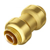 VEVOR Pipe Fittings, 1/2" 25PCS (10xStraight, 10xElbows, 5xTees) Brass Pipe Fittings, Push-Fit Pipe Connector Brass Air Fittings, Plumbing Fittings Adapter for Heating/Shower Systems, Water Pipes