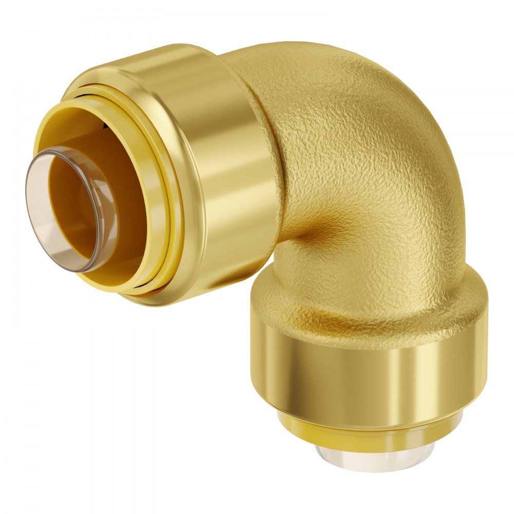 VEVOR Pipe Fittings, 1/2" 25PCS (10xStraight, 10xElbows, 5xTees) Brass Pipe Fittings, Push-Fit Pipe Connector Brass Air Fittings, Plumbing Fittings Adapter for Heating/Shower Systems, Water Pipes