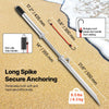 VEVOR Sand Spike Boat Anchor, 36 in Slide Anchor Shore Spike, Galvanized Carbon Steel Boat Shore Anchors, Shallow Water Beach Anchors, for Securing Jet Ski PWC Pontoon Kayak on Beaches & Sandbars