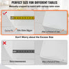 VEVOR Plastic Table Cover, 46"x96"x0.08", Transparent PVC Table Protector, Rectangle Clear Desk Mat, Water Oil Proof Table Cover for Dining Table Coffer Table Kitchen Worktable Dresser Cabinet, etc.