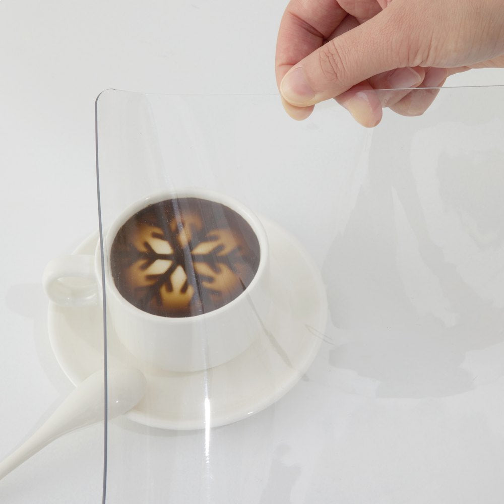 VEVOR Plastic Table Cover, 46"x96"x0.08", Transparent PVC Table Protector, Rectangle Clear Desk Mat, Water Oil Proof Table Cover for Dining Table Coffer Table Kitchen Worktable Dresser Cabinet, etc.
