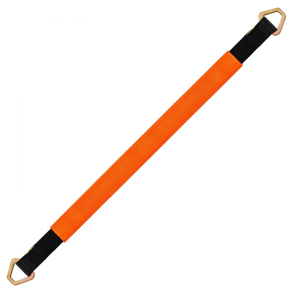 VEVOR Axle Straps, 2 in x 3.2 ft Heavy Duty Axle Tie Down Straps, 12000 lbs Break Strength Axle Tie Down Straps with D Rings, 4 Pack Heavy Duty Axle Straps, for Car, Trailer, Truck, Towing & Hauling