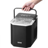 VEVOR Countertop Ice Maker, 9 Cubes Ready in 6 Mins, 26lbs in 24Hrs, Self-Cleaning Portable Ice Maker with Ice Scoop and Basket, Ice Machine with 2 Sizes Bullet Ice for Home Kitchen Office Bar Party