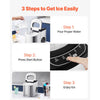 VEVOR Countertop Ice Maker, 9 Cubes Ready in 6 Mins, 33lbs in 24Hrs, Self-Cleaning Portable Ice Maker with Ice Scoop and Basket, Ice Machine with 2 Sizes Bullet Ice for Home Kitchen Office Bar Party