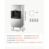 VEVOR Commercial Ice Dispenser, 132 lb Storage, 14.5 lb/6.6 kg per min, for Restaurants & Hotels, Ice Storage Bin with Automatic Dispensing & Height-Adjustable Feet, Ice Maker Head Sold Separately