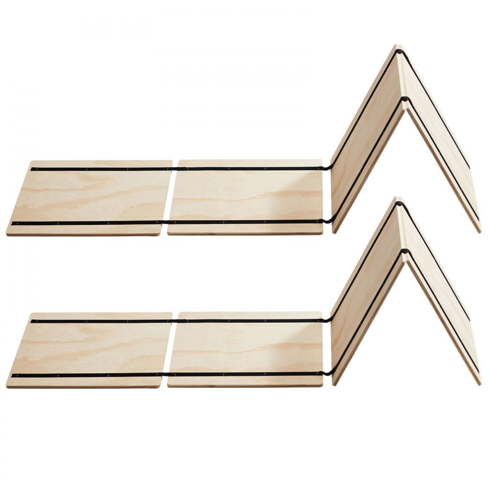 VEVOR Twin Size Bunkie Board, 0.4 in Foldable Bed Board Slats with Connection, Wooden Mattress Support for Twin Size Bed, Support under Mattress Boards, Ready to Use, 8 Piece, Burlywood