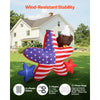VEVOR 4.82 ft Patriotic Inflatable Decoration, Fourth of July Blow Up Inflatable Independence Day Decoration, Five-pointed Star & Eagle with Built-in LED Lights for Holiday Indoor Outdoor Yard Decor