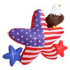VEVOR 4.82 ft Patriotic Inflatable Decoration, Fourth of July Blow Up Inflatable Independence Day Decoration, Five-pointed Star & Eagle with Built-in LED Lights for Holiday Indoor Outdoor Yard Decor