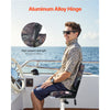 VEVOR Boat Seat, Low Backrest, Folding Fishing Boat Seat with Thickened Sponge Cushion & PU Polyester Fabric, Strong PP Frame, Flip Up Boat Seat for Boats, Yachts, Ships, Camouflage Color (2 Seats)