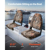 VEVOR Boat Seat, High Backrest, Folding Fishing Boat Seat with Thickened Sponge Cushion & PU Polyester Fabric, Aluminum Alloy Hinges, Flip Up Boat Seat for Boats, Yachts, Ships, Camouflage (2 Seats)