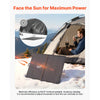 VEVOR 200W Foldable Solar Panel with Frame, 23% High-Efficiency Portable Monocrystalline Solar Panel Charger with 30A PWM Controller & MC4 Output, IP67 Waterproof for Camping, Hiking, RV Trips