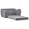 VEVOR 2-in-1 Kids Sofa, Foldable Toddler Soft Couch with Armrests, Made of 28D Sponge & Short Pile, Convertible Toddler Chair to Lounger, Kid Couch Fold Out for Fun Playtime or Comfy Lounging, M, Gray