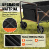 VEVOR Collapsible Folding Wagon, 2 cu.ft Grass Wagon Cart with All-Terrain 5in Wheels, Heavy Duty Folding Wagon Cart 220 lbs Weight Capacity with Drink Holders, Wagon for Camping, Shopping, Garden