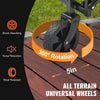 VEVOR Collapsible Folding Wagon, 2 cu.ft Grass Wagon Cart with All-Terrain 5in Wheels, Heavy Duty Folding Wagon Cart 220 lbs Weight Capacity with Drink Holders, Wagon for Camping, Shopping, Garden